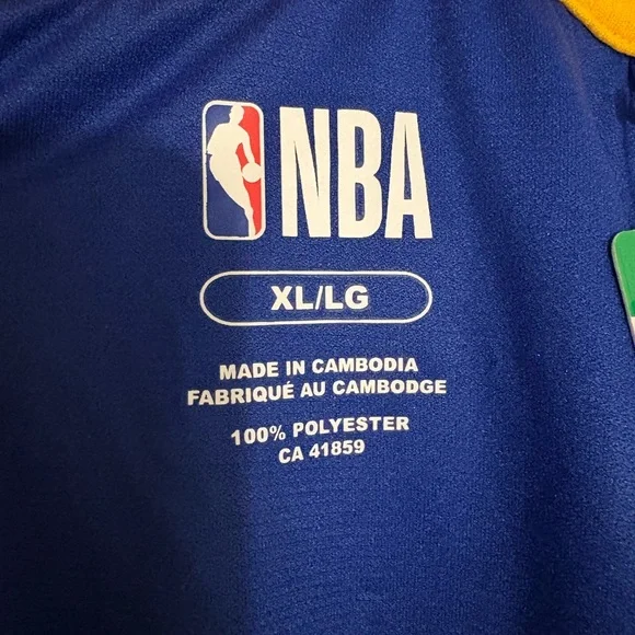 NWT - NBA Blue and Yellow Golden State Basketball Jersey - Curry #30 - Size XL - Picture 3 of 11